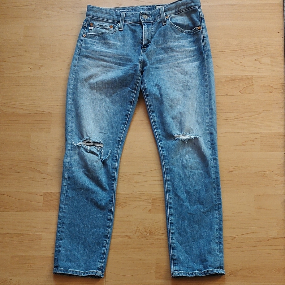 AG Ex-boyfriend Distressed Skinny Jeans